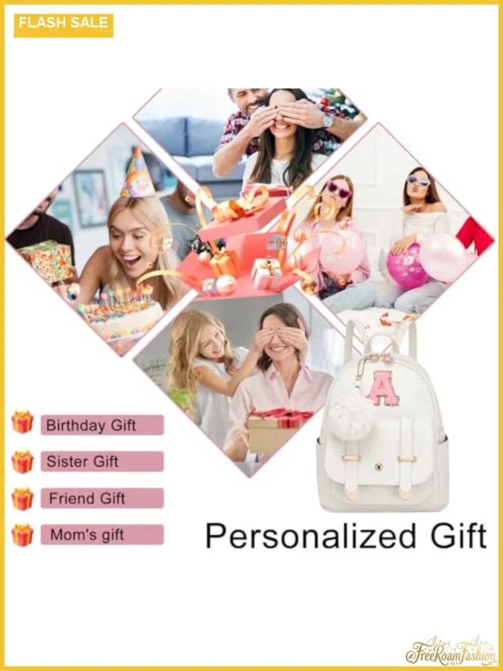 Personalized Leather Mini Backpack, Small Crossbody Purse for Women, Cute